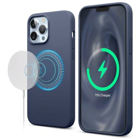 Чехол Elago MagSafe Soft silicone case для iPhone 13 Pro Max, цвет Синий (ES13MSSC67-JIN)