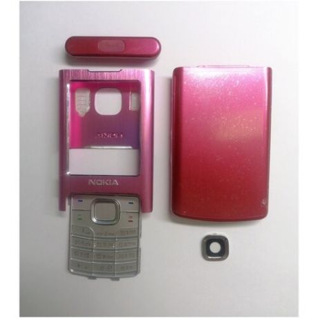 Корпус Nokia 6500сl розовый клавиатура серебро