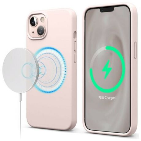 Чехол Elago MagSafe Soft silicone case для iPhone 13, цвет Розовый (ES13MSSC61-LPK)