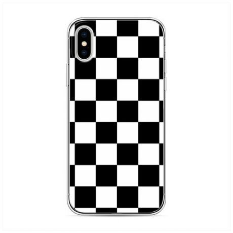 Силиконовый чехол "Шахматная доска" на Apple iPhone XS (10S) / Айфон Икс Эс
