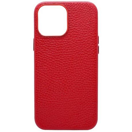 Кожаный чехол личи с MagSafe iGrape для iPhone 13 Pro, Красный