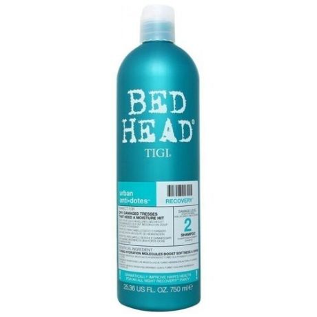 TIGI Bed Head Urban Anti+dotes Recovery - Шампунь для поврежденных волос, уровень 2, 750 мл