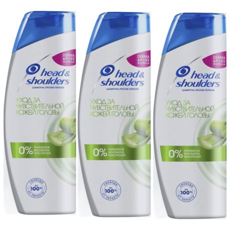 Шампунь Head&Shoulders "Уход за чувствительной кожей головы", 3 шт по 400мл