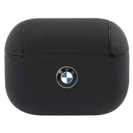 Кожаный чехол для AirPods Pro BMW Signature leather with metal logo, синий/navy (BMAPCSLNA)