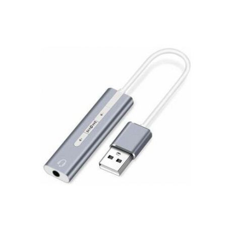 Адаптер для подключения гарнитуры USB to Audio jack 3.5 mm (4-pole) | ORIENT AU-04PL