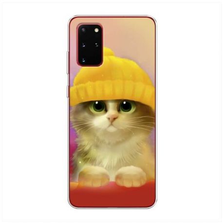 Силиконовый чехол "Котенок в желтой шапке" на Samsung Galaxy S20 + / Самсунг Галакси S20 Плюс