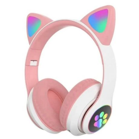 Беспроводные детские Bluetooth наушники со светящимися ушками CAT ear