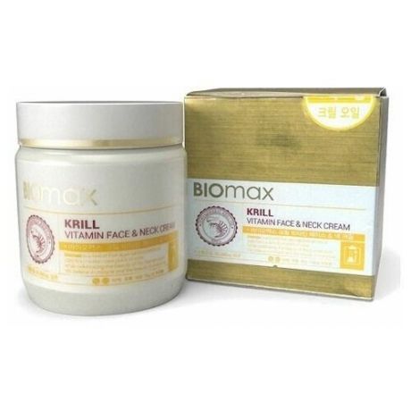Крем для лица и шеи BIOmax Krill Vitamin Face & Neck Cream витаминный с крилевым маслом 500 мл