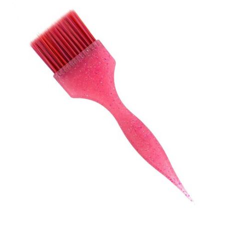 Gera Professional Кисть "Идеал", розово- красная щетина, цвет светло- розовый с блестками