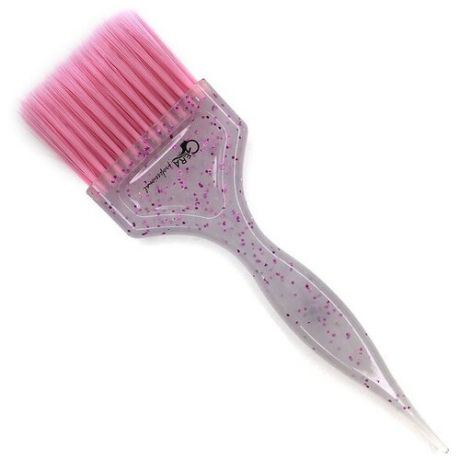 Gera Professional, Кисть "Идеал" мини, розовая щетина, цвет полупрозрачный с фиолетовыми блестками