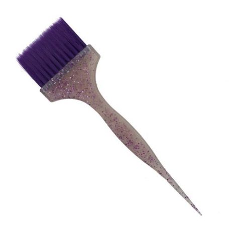 Gera Professional, Кисть "Гигант", фиолетовая щетина, цвет полупрозрачный с фиолетовыми блестками