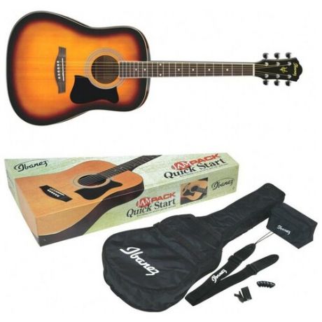 Ibanez V50NJP Vintage Sunburst акустическая гитара с набором для начинающих гитаристов