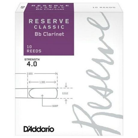 Трости для кларнета Bb DAddario DCT1040 Reserve Classic
