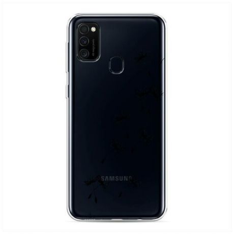 Силиконовый чехол "Одуванчики графика" на Samsung Galaxy M21 / Самсунг Галакси М21