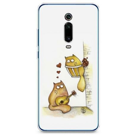 Силиконовый чехол "Медведь и кошка дружба" на Xiaomi Mi 9T / Сяоми Ми 9Т