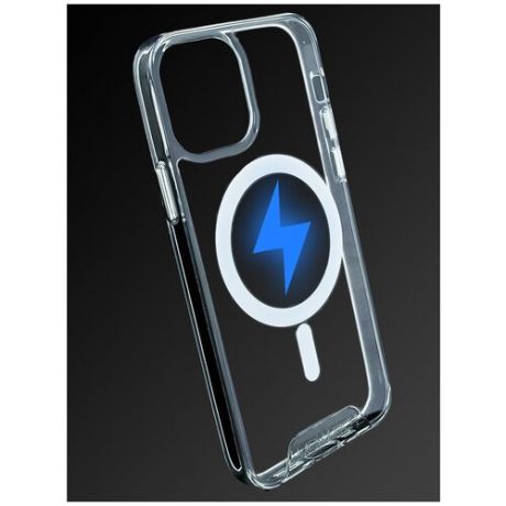 Чехол прозрачный силиконовый на iPhone 13 Pro противоударный магнитный / Monarch с магнитом для iPhone 13 Pro