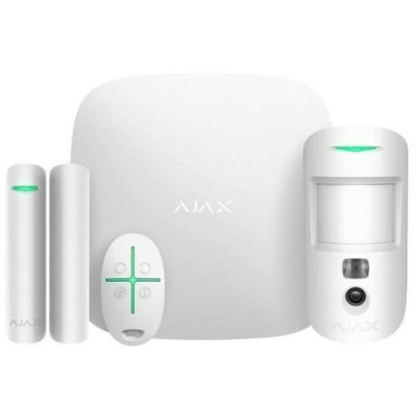 Комплект беспроводной системы безопасности AJAX StarterKit Cam Plus (белый)