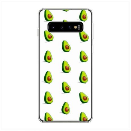 Силиконовый чехол "Avocados emoji" на Samsung Galaxy S10 + / Самсунг Галакси S10 Плюс