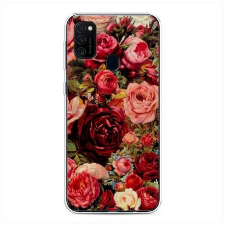 Силиконовый чехол "Розы винтажные" на Samsung Galaxy M21 / Самсунг Галакси М21