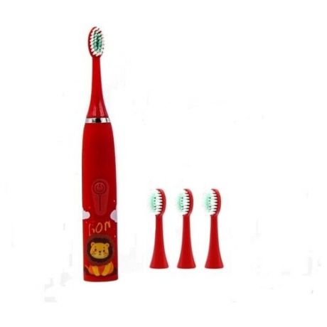 Детская электрическая звуковая зубная щетка Sonic Toothbrush с 3 насадками и 4 режимами работы / Щетка для отбеливания зубов и профилактики кариеса