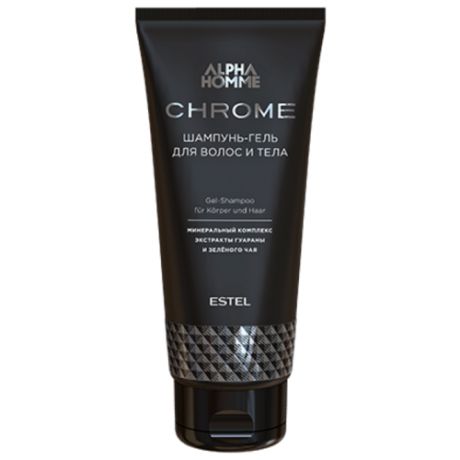 Шампунь-гель для волос и тела ESTEL Alpha Homme Chrome, 200 мл