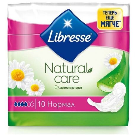 Прокладки женские гигиенические Libresse Natural Care Normal 10шт/уп 9870