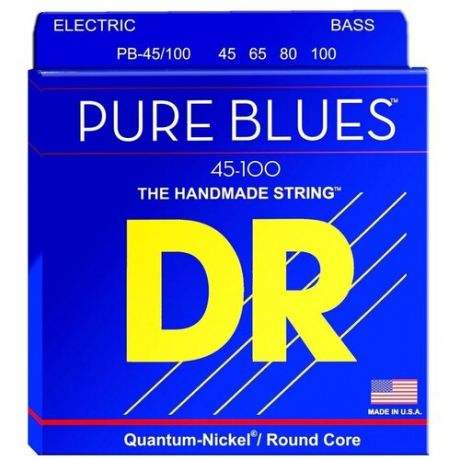 PB-45/100 Pure Blues Комплект струн для бас- гитары, никель, Medium - Light, 45-100, DR