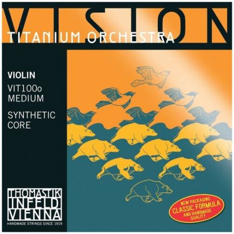 VIT100o Vision Titanium Orchestra Комплект струн для скрипки, среднее натяжение, Thomastik
