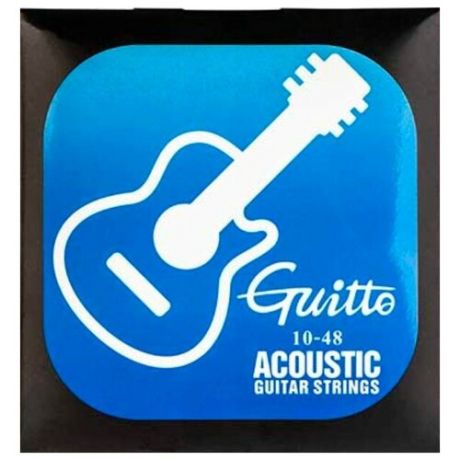 Комплект струн для акустической гитары, 10-48, Guitto GSA-010