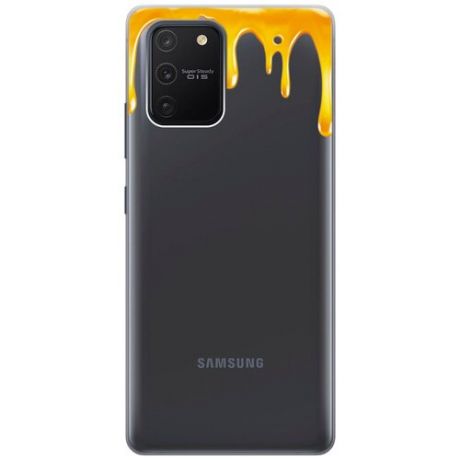 Силиконовый чехол на Samsung Galaxy S10 Lite / Самсунг С10 Лайт с 3D принтом "Honey" прозрачный