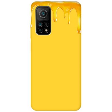 Силиконовый чехол на Xiaomi Mi 10T / 10T Pro / Сяоми Ми 10Т / Ми 10Т Про Silky Touch Premium с принтом "Honey" желтый