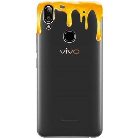 Силиконовый чехол на Vivo Y85 / V9 / Виво У85 / В9 с 3D принтом "Honey" прозрачный