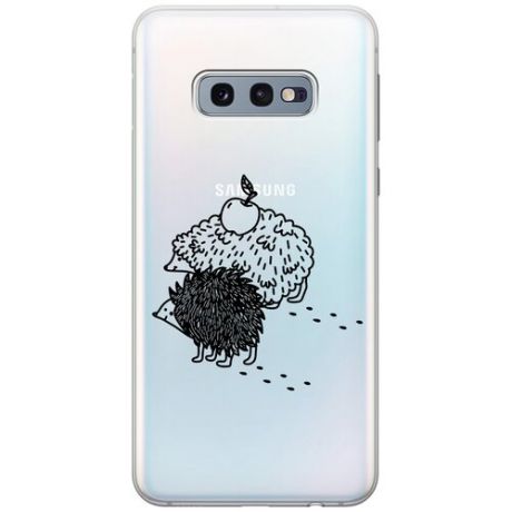 Чехол - накладка Transparent 3D для Samsung Galaxy S10e с принтом "Funny hedgehogs"