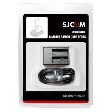 Зарядное устройство SJCAM для двух аккумуляторов для экшн камеры SJCAM SJ4000/SJ5000/M10