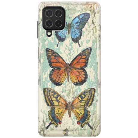 Чехол - накладка ArtColor для Samsung Galaxy M62 с принтом "Три бабочки"