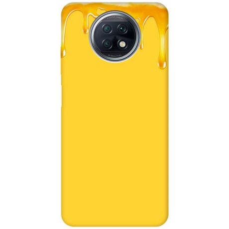 Силиконовый чехол на Xiaomi Redmi Note 9T / Сяоми Редми Ноут 9Т Silky Touch Premium с принтом "Honey" желтый