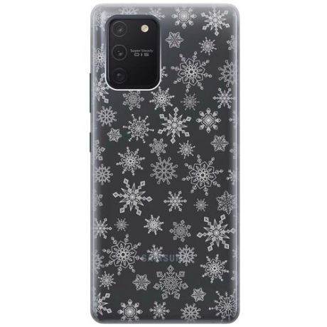 Чехол - накладка Transparent 3D для Samsung Galaxy S10 Lite с принтом "Fairy Snowflakes"