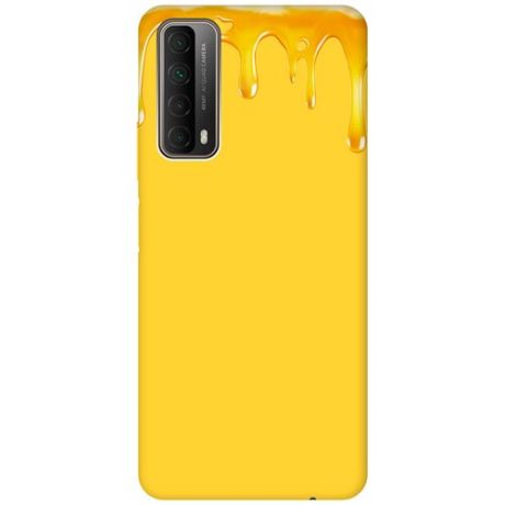 Силиконовый чехол на Huawei P Smart (2021) / Хуавей П Смарт (2021) Silky Touch Premium с принтом "Honey" желтый