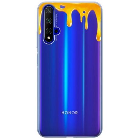 Силиконовый чехол на Honor 20 / Huawei Nova 5T / Хонор 20 / Хуавей Нова 5Т с 3D принтом "Honey" прозрачный