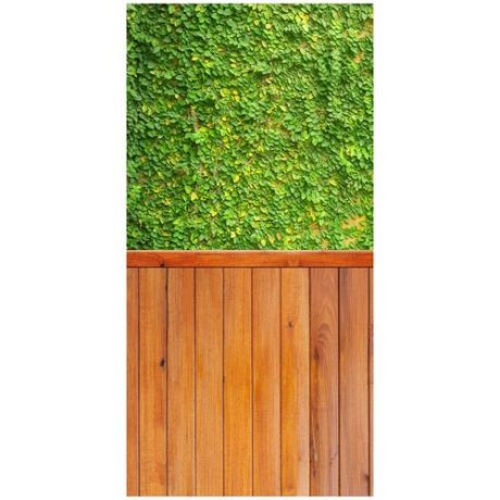 Виниловый фотофон для предметной съемки стена-пол 50*100 см коричневые доски, зелень