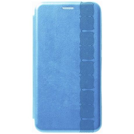Чехол-книжка Book Art Jack для Samsung Galaxy A21s с 3D принтом "Charming Line" голубой