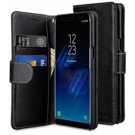 Кожаный чехол книжка Melkco для Samsung Galaxy S8 - Wallet Book Type - черный