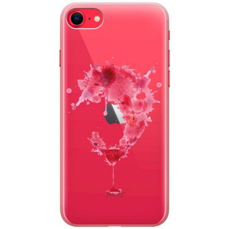 Силиконовый чехол с принтом Cocktail Splash для Apple iPhone SE (2020) / 8 / 7 / Эпл Айфон 7 / 8 / СЕ 2020