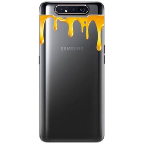 Силиконовый чехол на Samsung Galaxy A80 / A90 / Самсунг А80 / А90 с 3D принтом "Honey" прозрачный