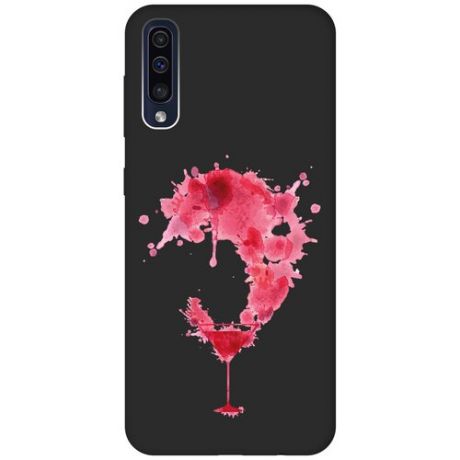Матовый чехол Cocktail Splash для Samsung Galaxy A50 / A50s / A30s / Самсунг А50 / А30 эс / А50 эс с 3D эффектом черный