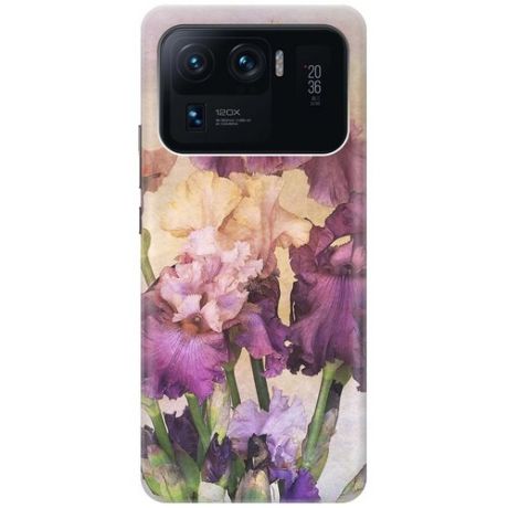 Чехол - накладка ArtColor для Xiaomi Mi 11 Ultra с принтом "Фиолетовые цветы"