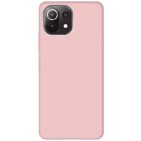 Чехол - накладка Soft Sense для Xiaomi Mi 11 Lite 4G розовый
