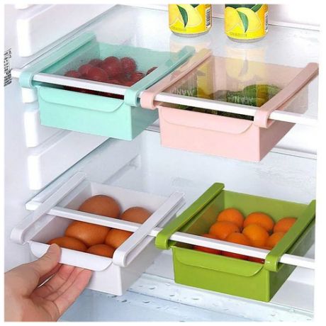Органайзер для холодильника набор из 4 шт для хранения ( разноцветные ) / диспенсер для продуктов