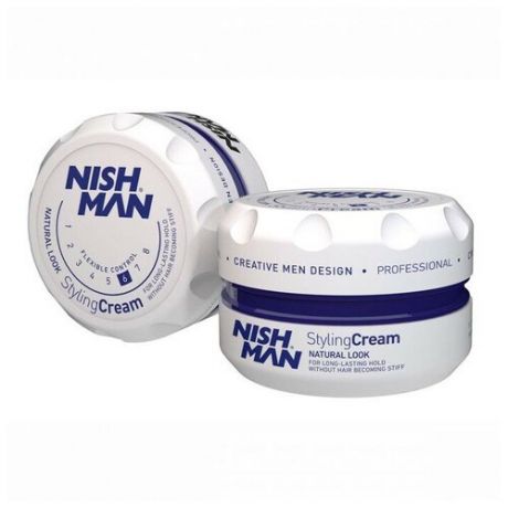 NISH MAN Крем Styling Cream White, сильная фиксация, 100 мл
