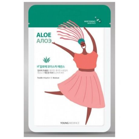 Тканевая маска для лица с экстрактом алоэ / ALOE Sheet mask pack 10 шт